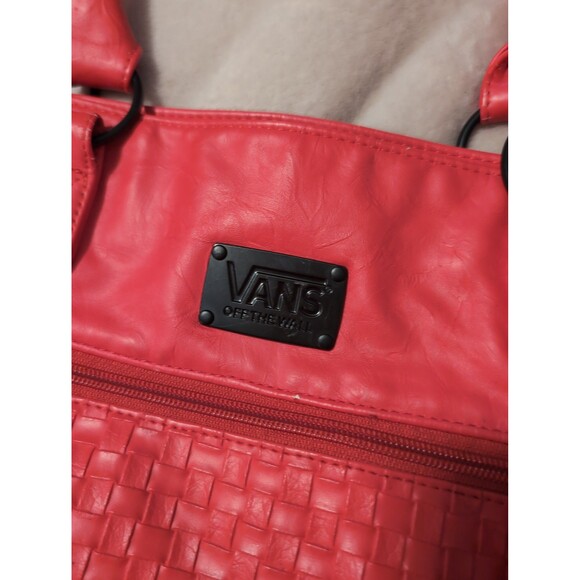 VANS off the wall red leather bag - Picture 2 of 5